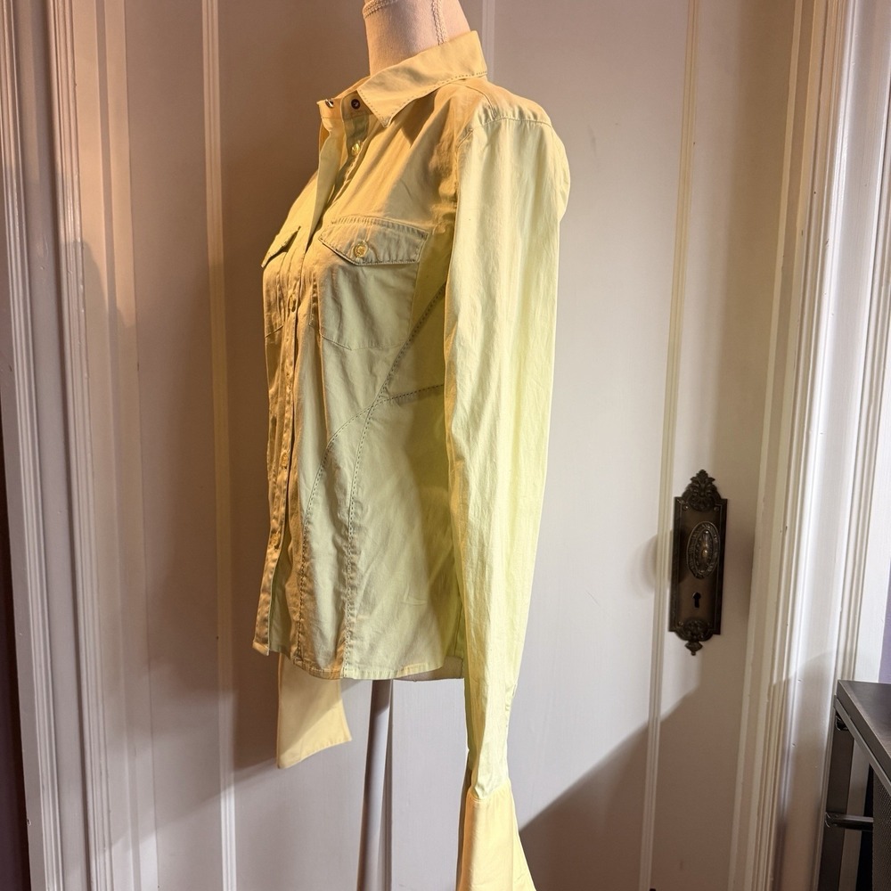 Pepe Jeans London Ladies Size L Long Sleeve Shirt French Cuffs - Picture 2 of 8